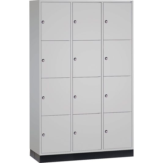 C+P Schließfachschrank Intro XL 12 Fächer Stahl, lackiert Farbe der Front: lichtgrau