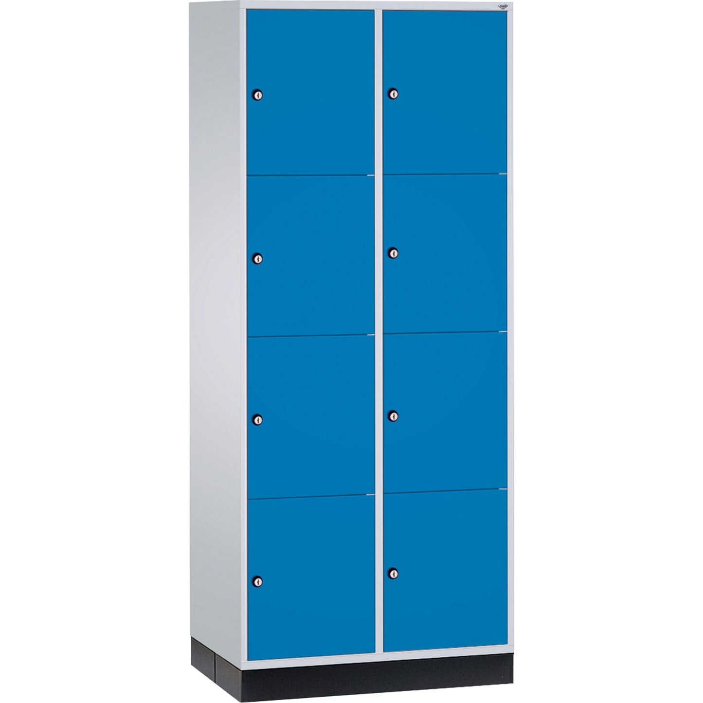 C+P Schließfachschrank Intro XL 8 Fächer Stahl, lackiert Farbe der Front: enzianblau