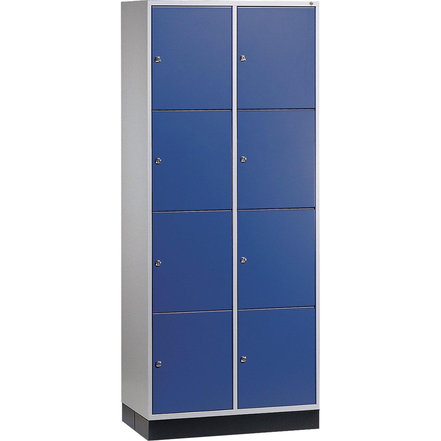C+P Schließfachschrank Intro XL 8 Fächer Stahl, lackiert Farbe der Front: enzianblau