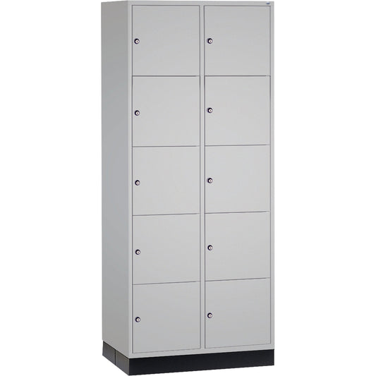 C+P Schließfachschrank Intro XL 10 Fächer Stahl, lackiert Farbe der Front: lichtgrau