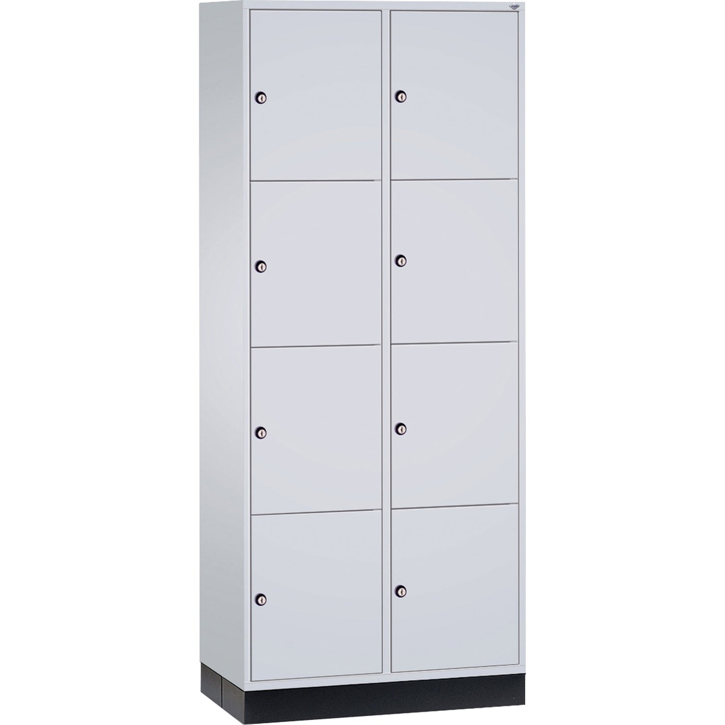 C+P Schließfachschrank Intro XL 8 Fächer Stahl, lackiert Farbe der Front: lichtgrau
