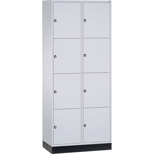 C+P Schließfachschrank Intro XL 8 Fächer Stahl, lackiert Farbe der Front: lichtgrau