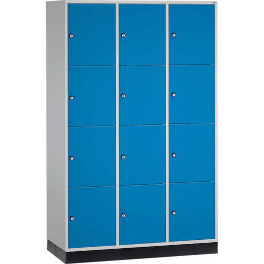 C+P Schließfachschrank Intro XL 12 Fächer Stahl, lackiert Farbe der Front: lichtblau