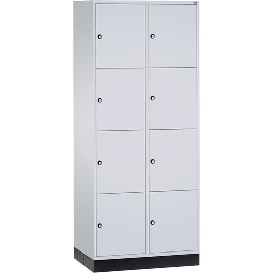 C+P Schließfachschrank Intro XL 8 Fächer Stahl, lackiert Farbe der Front: lichtgrau