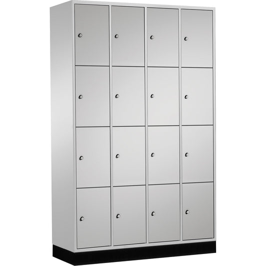 C+P Schließfachschrank Intro 16 Fächer Stahl, lackiert Farbe der Front: lichtgrau