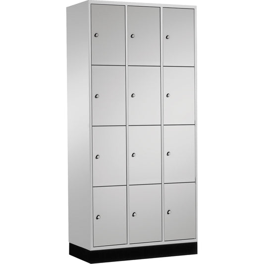 C+P Schließfachschrank Intro 12 Fächer Stahl, lackiert Farbe der Front: lichtgrau
