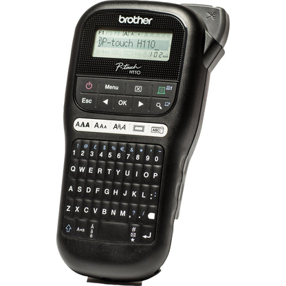 Brother Beschriftungsgerät PT-H110 3 Schriftgrößen 2 Druckzeilen inkl. TZe-Schriftband (12 mm x 4 m, schwarz auf weiß)