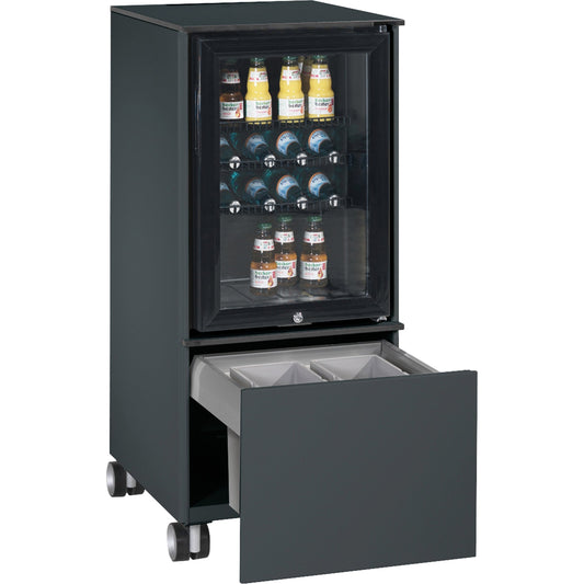 C+P Kühlschrank-Caddy Asisto 500 x 1.157 x 600 mm (B x H x T) 62l D 347 kWh/Jahr schwarzgrau