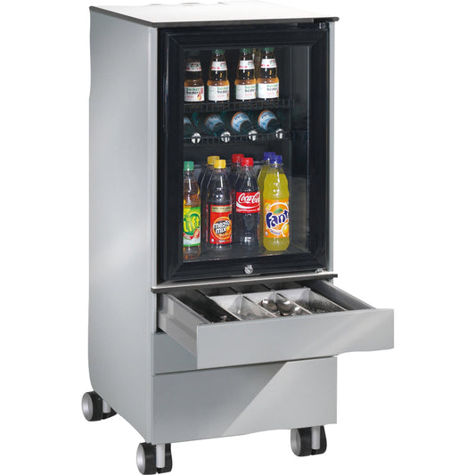 C+P Kühlschrank-Caddy Asisto 500 x 1.150 x 600 mm (B x H x T) 62l D 347 kWh/Jahr weißaluminium