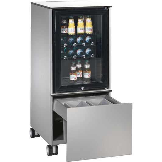 C+P Kühlschrank-Caddy Asisto 500 x 1.157 x 600 mm (B x H x T) 62l D 347 kWh/Jahr weißaluminium