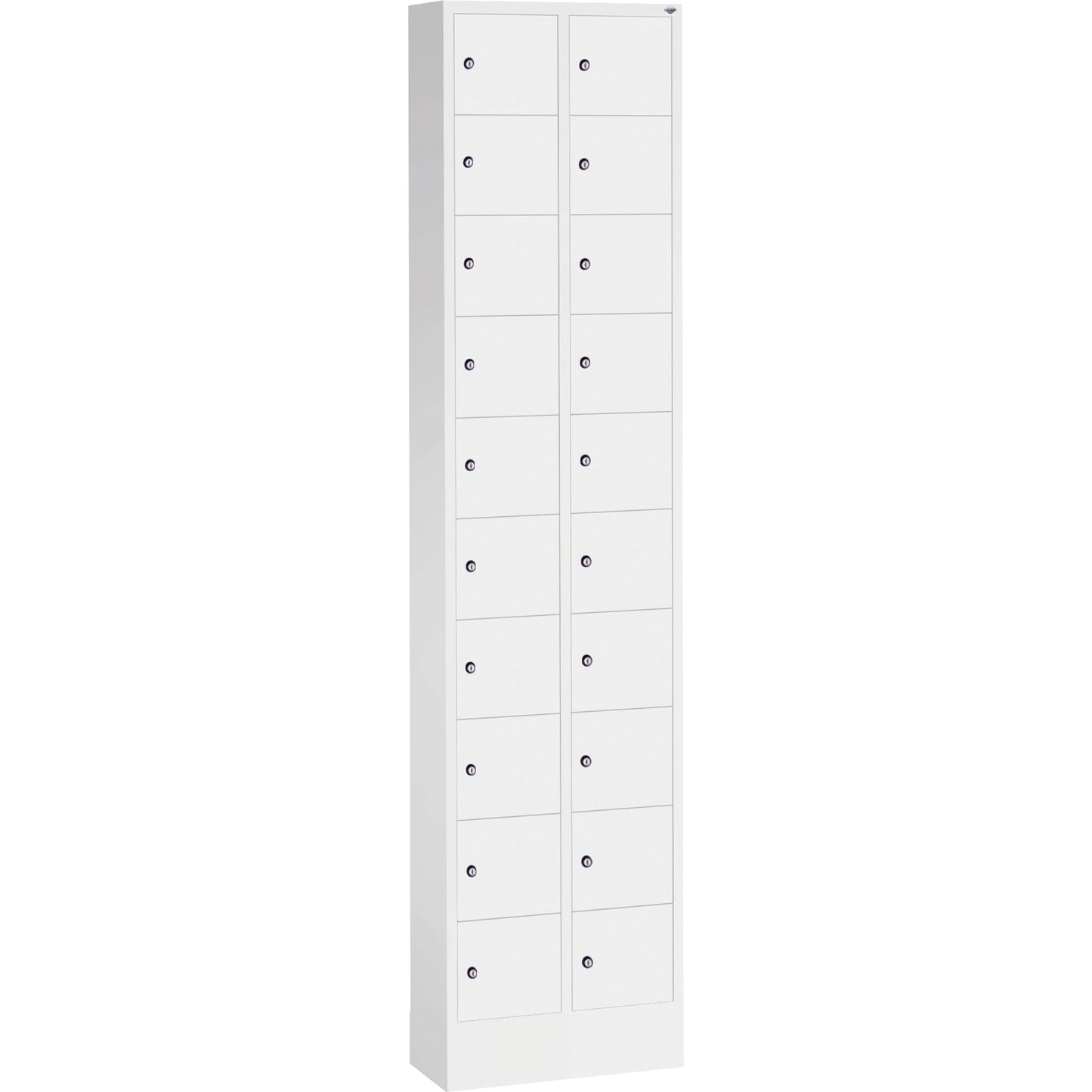 C+P Schließfachschrank Intro 20 Fächer Stahl, lackiert Farbe der Front: lichtgrau
