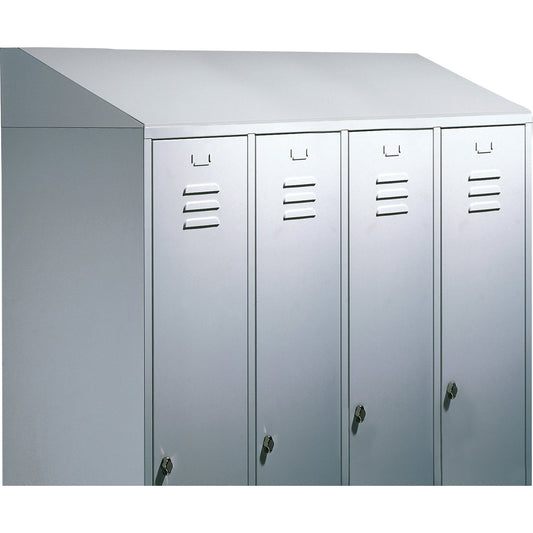 C+P Schrägdachaufsatz Kleiderspind Classic 1.190 x 230 x 500 mm (B x H x T) Stahl, lackiert lichtgrau