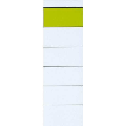 Rückenschild breit/kurz 54 x 190 mm (B x H) weiß/grün 10 St./Pack.