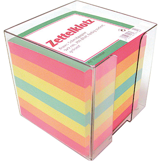 Landré Zettelbox 10 x 10 x 10 cm (B x H x T) 9 x 9 cm (B x H) 800 Bl gefüllt Kunststoff transparent