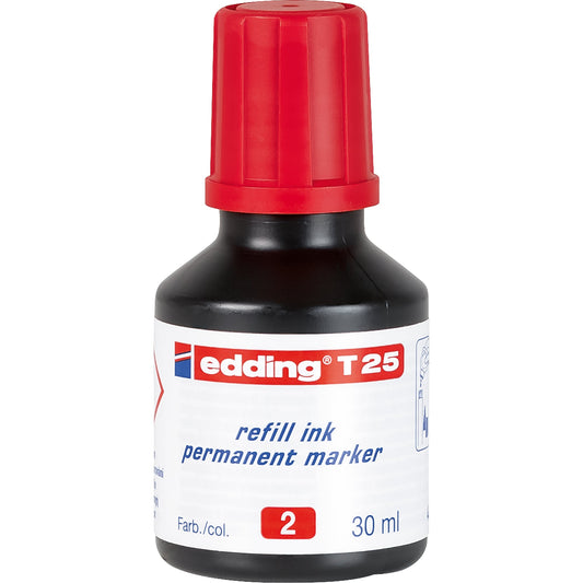 edding Nachfülltinte Marker T25 Flasche rot 30ml