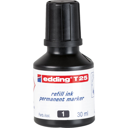 edding Nachfülltinte Marker T25 Flasche schwarz 30ml