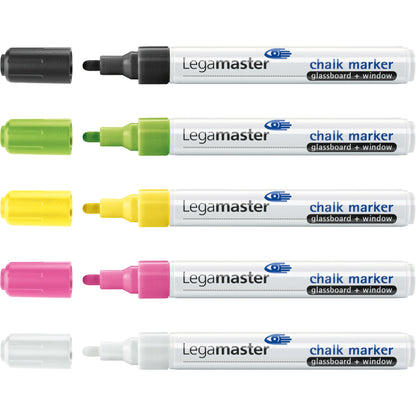 Legamaster Starterset Glasboard 4 x Superhaftmagnete, 5 x Kreidemarker, 1 x Microfasertuch, 1 x TZ 7 Reinigungsspray