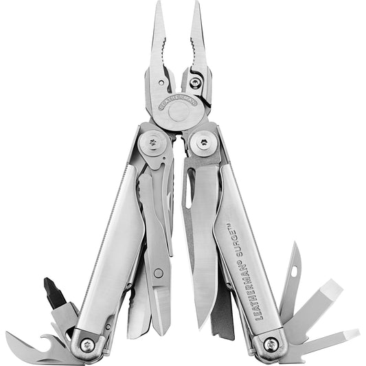 LEATHERMAN Multitool SURGET 21 Funktionen inkl. Gewebeholster Edelstahl silber