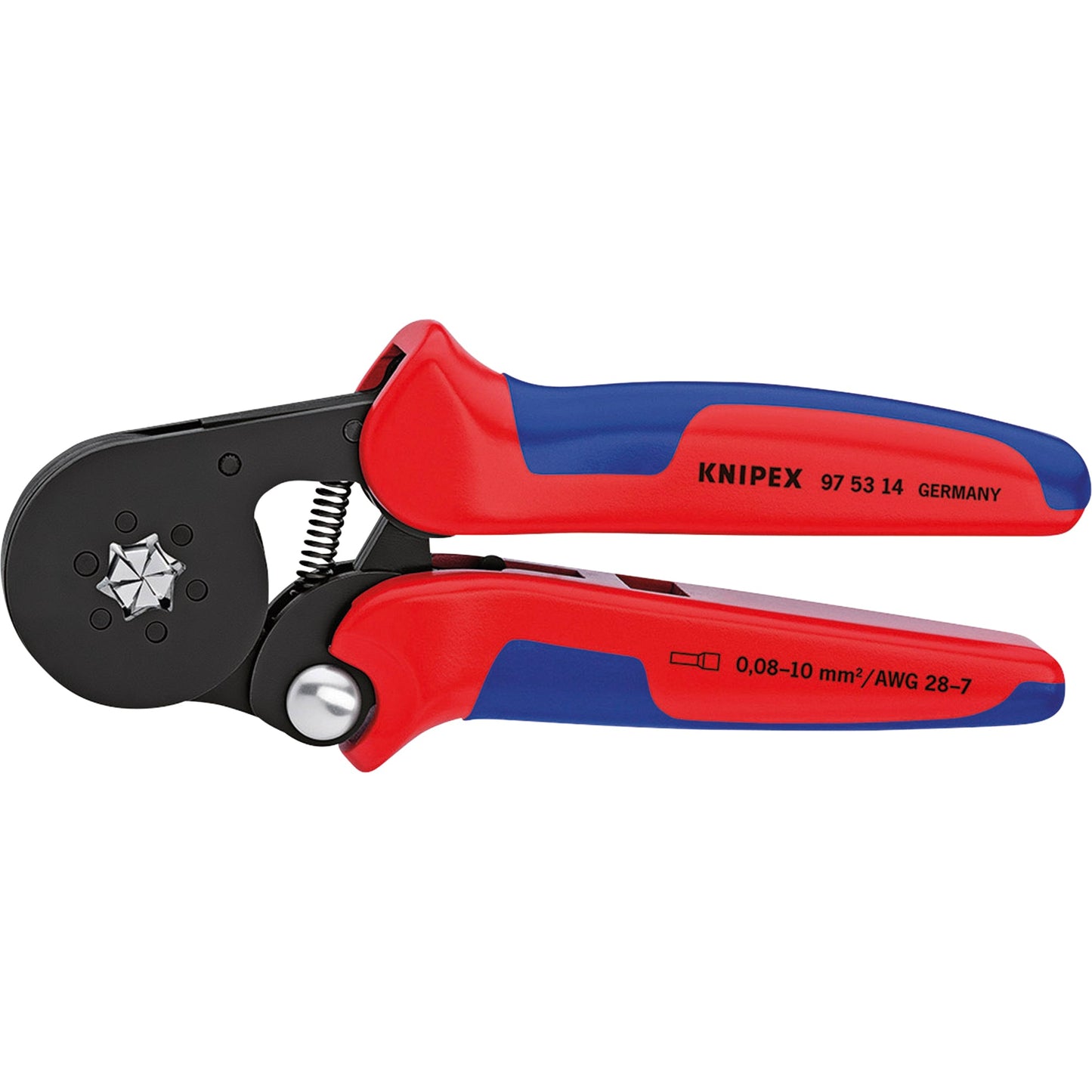 KNIPEX Netzwerk Werkzeug Crimpzange 180mm Chrom-Vanadium Elektrostahl brüniert, gehärtet