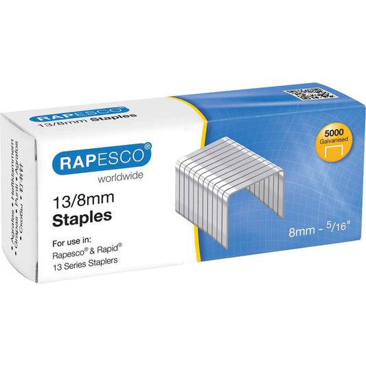 RAPESCO Heftklammer 13/8 Serie 13 Tacker, Rexel, Rapid, Leitz, Novus, Esselte, Arrow, Stanley 5.000 St./Pack.