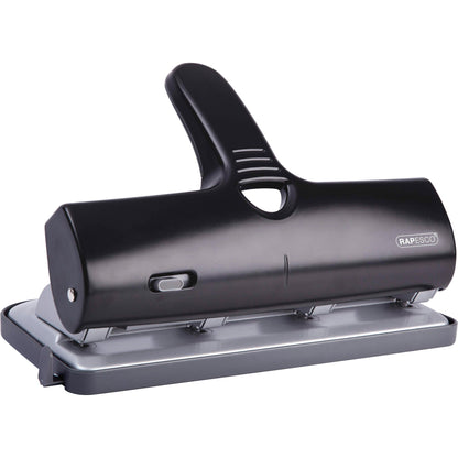 RAPESCO Doppellocher ALU-40 40 Bl. (80 g/m²) mit Anschlagschiene schwarz