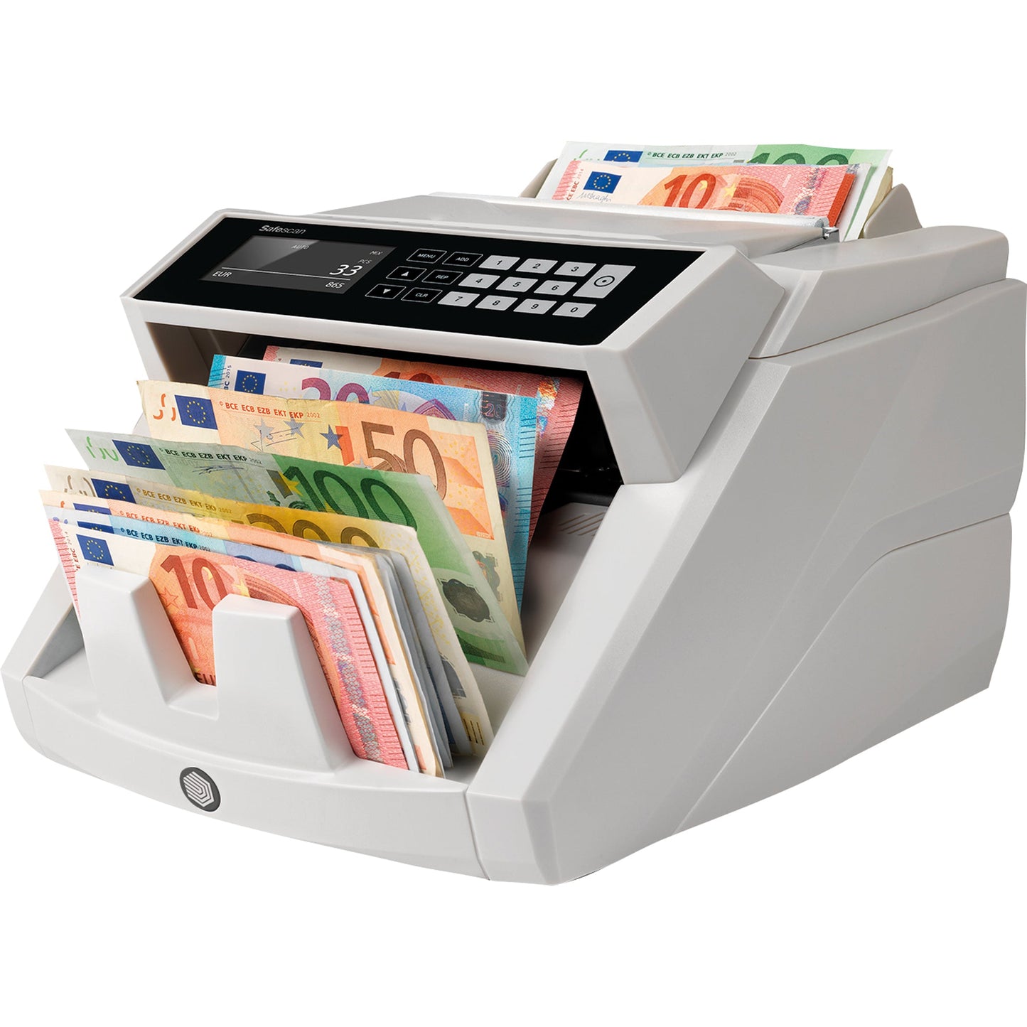 SAFESCAN Geldzählmaschine 2465-S 26,1 x 19,5 x 30,5 cm (B x H x T) Euro 1 Fach grau