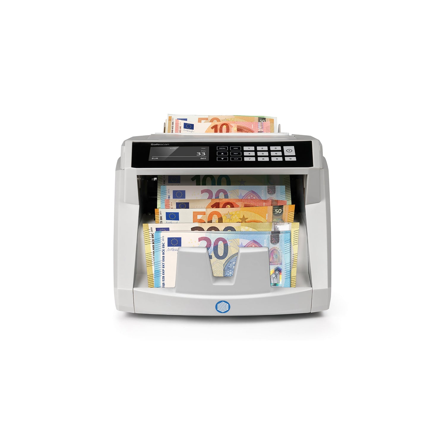 SAFESCAN Geldzählmaschine 2465-S 26,1 x 19,5 x 30,5 cm (B x H x T) Euro 1 Fach grau