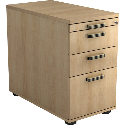 Hammerbacher Standcontainer Solid 428 x 720-760 x 800 mm (B x H x T) Spanplatte, melaminbeschichtet eiche eiche