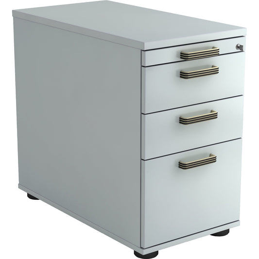 Hammerbacher Standcontainer Solid 428 x 720-760 x 800 mm (B x H x T) Spanplatte, melaminbeschichtet grau grau