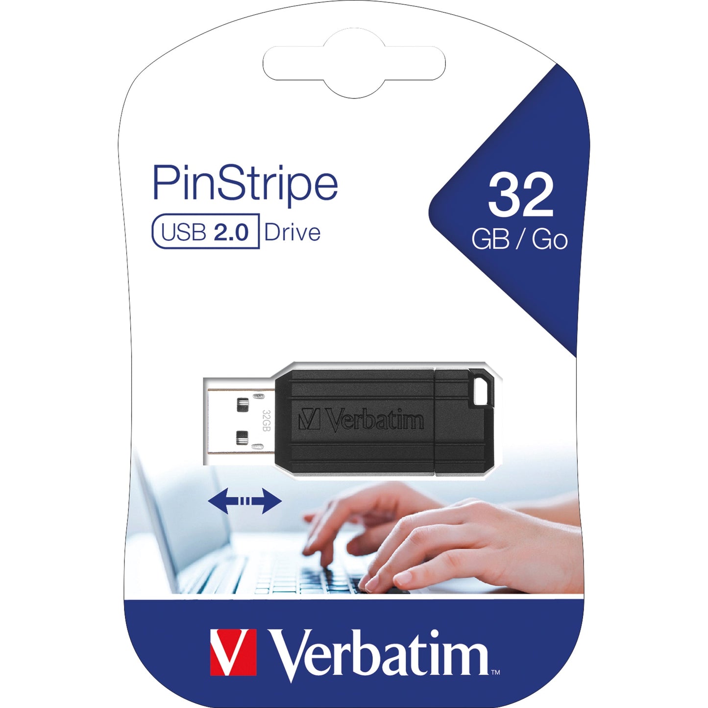 Verbatim USB-Stick PinStripe USB 2.0 32Gbyte schwarz