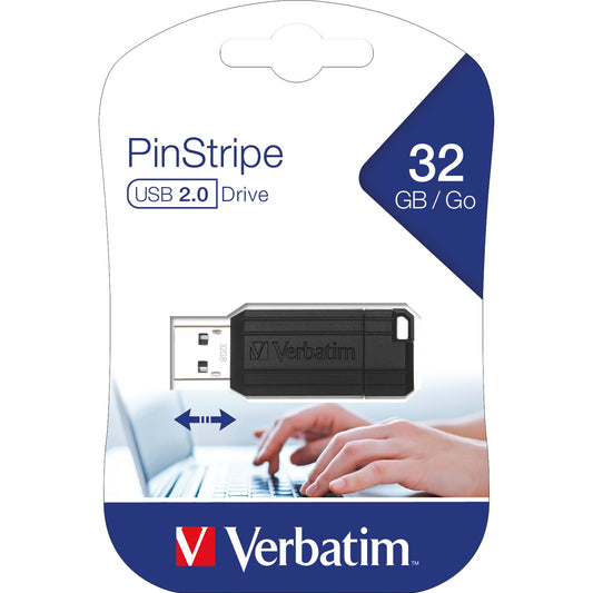Verbatim USB-Stick PinStripe USB 2.0 32Gbyte schwarz