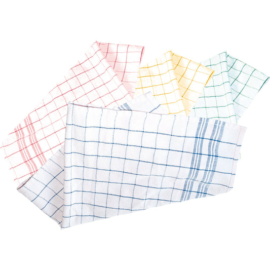 HYGOCLEAN Geschirrhandtuch KARO 50 x 70 cm (B x L) 100 % Baumwolle 3 x rot/weiß kariert, 3 x grün/weiß kariert, 2 x gelb/weiß kariert, 2 x blau/weiß kariert 10 St./Pack.