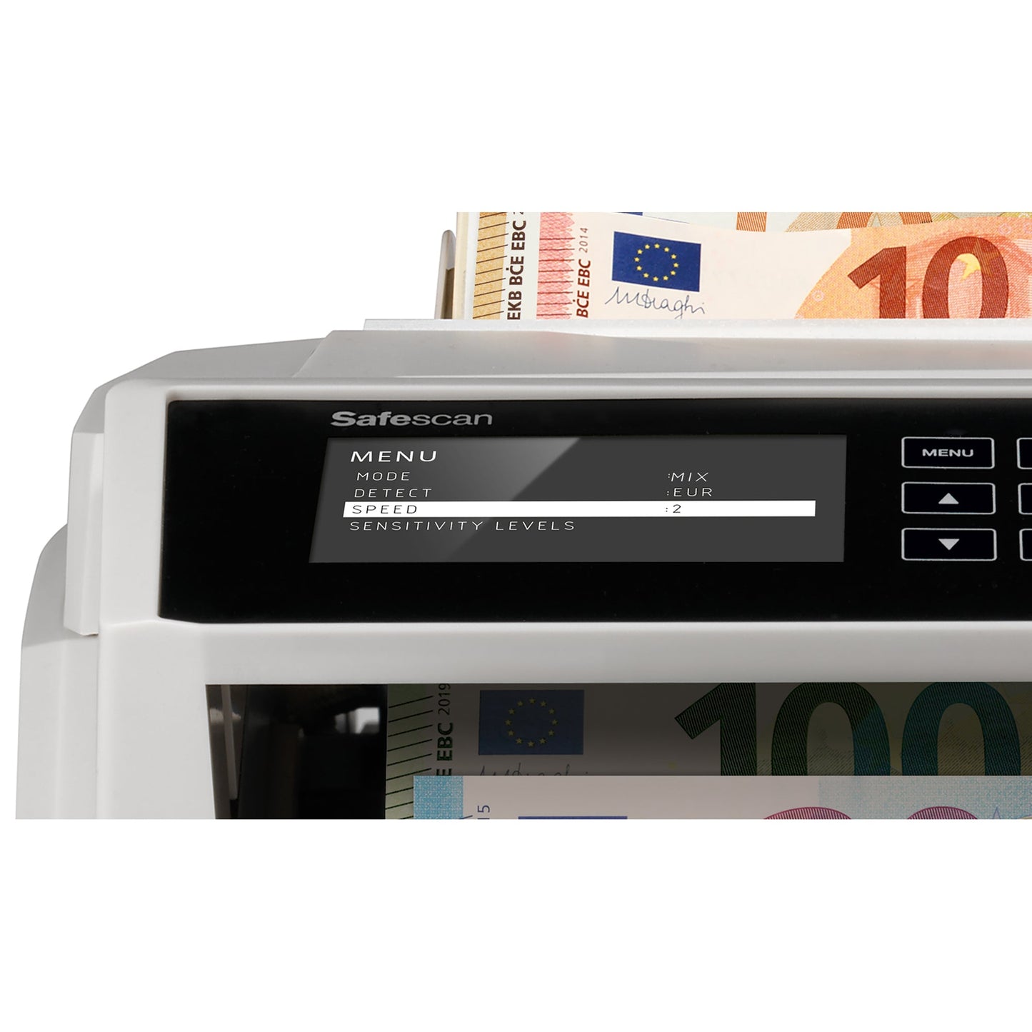 SAFESCAN Geldzählmaschine 2465-S 26,1 x 19,5 x 30,5 cm (B x H x T) Euro 1 Fach grau