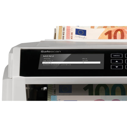 SAFESCAN Geldzählmaschine 2465-S 26,1 x 19,5 x 30,5 cm (B x H x T) Euro 1 Fach grau