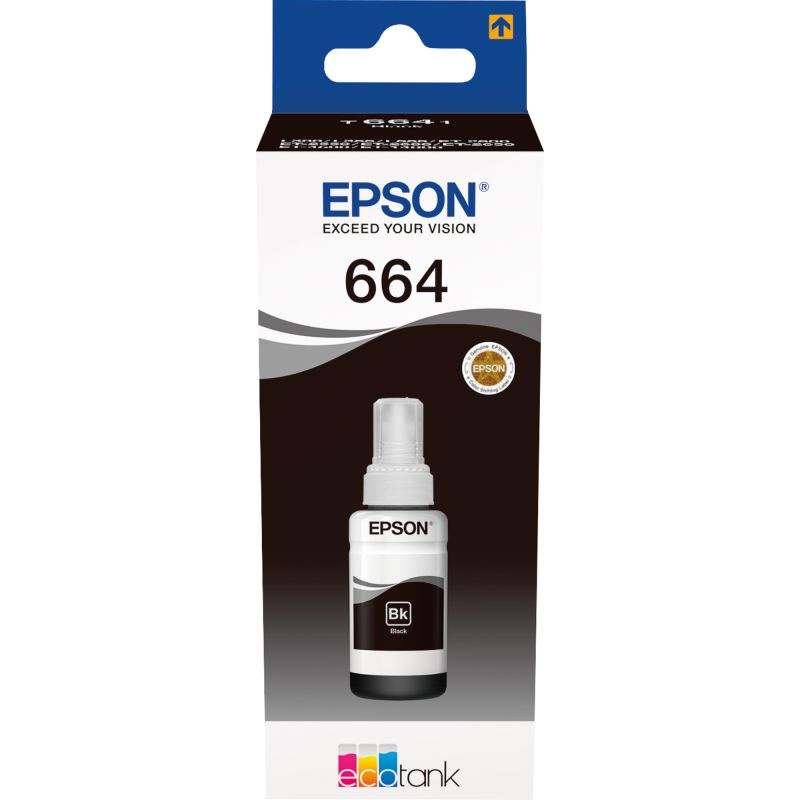 Epson Nachfülltinte Tintenstrahldrucker 664 ca. 4.000 Seiten schwarz 70ml