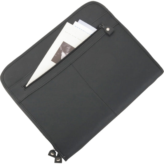 Alassio® Schreibmappe MILANO 36 x 29 x 5 cm (B x H x T) Lederimitat schwarz