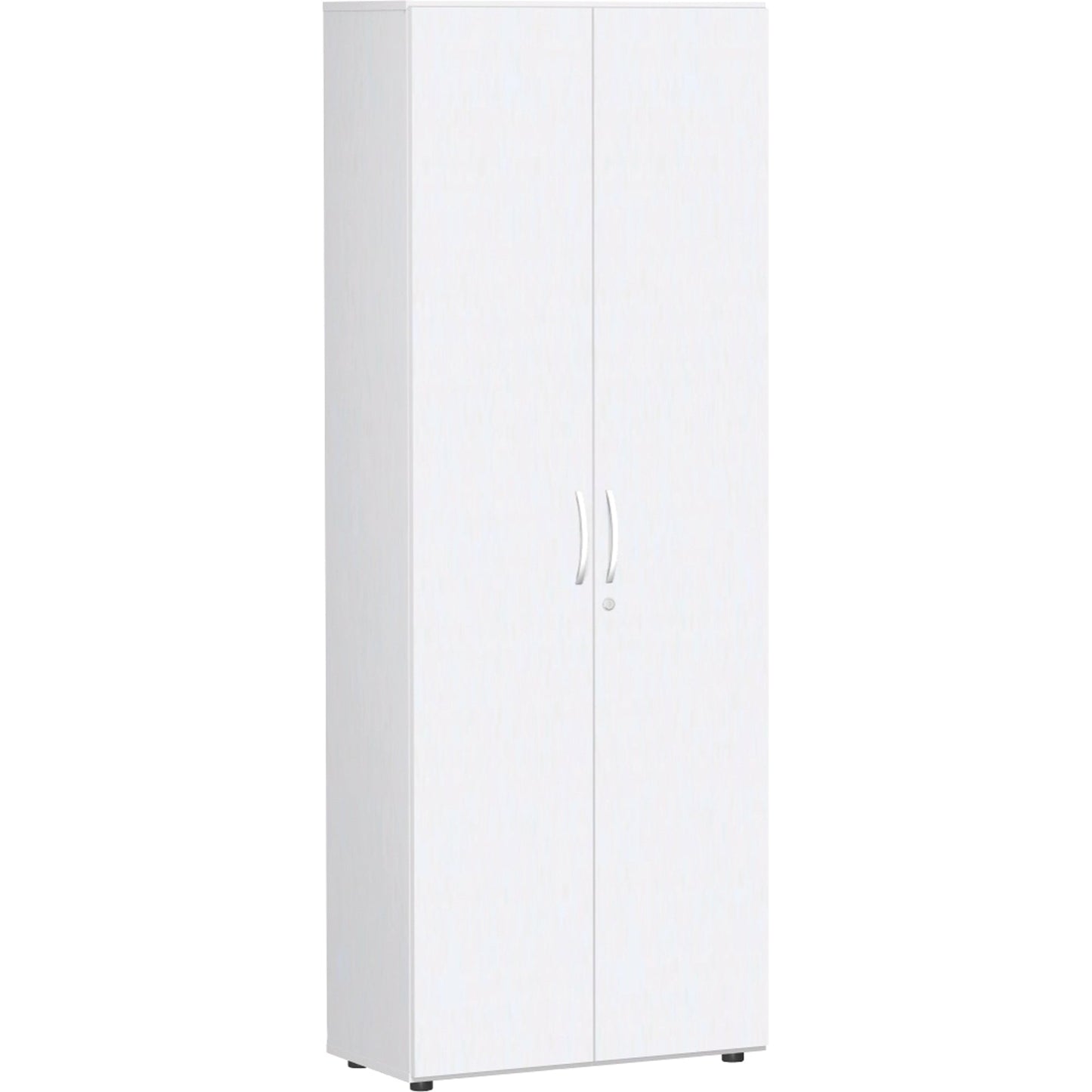 Geramöbel Garderobenschrank Flex 800 x 2.160 x 420 mm (B x H x T) Dreischicht-Feinspan weiß