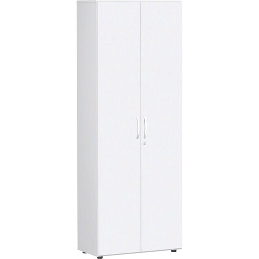 Geramöbel Garderobenschrank Flex 800 x 2.160 x 420 mm (B x H x T) Dreischicht-Feinspan weiß