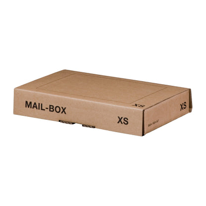 smartboxpro Versandkarton Mailingbox XS Innenmaße: 24,4 x 4,3 x 14,5 cm (B x H x T) Außenmaße: 24,9 x 4,8 x 15,7 cm (B x H x T) Karton 1-wellig braun