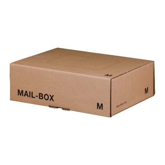 smartboxpro Versandkarton Mailingbox M Innenmaße: 33,1 x 10,4 x 24,1 cm (B x H x T) Außenmaße: 33,6 x 11 x 25,1 cm (B x H x T) Karton 1-wellig braun