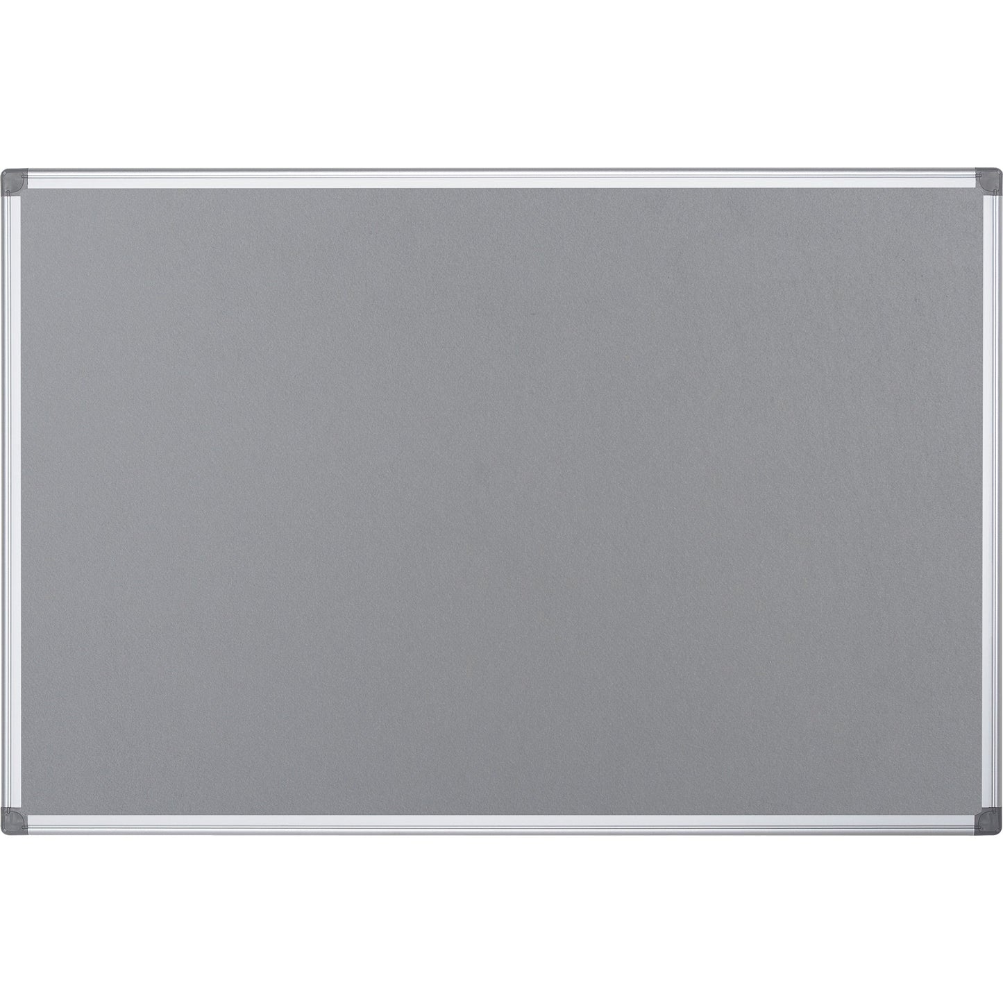 Bi-office Pinnwand 150 x 120 cm (B x H) Maße der Oberfläche: 146 x 116 cm (B x H) Filz Material des Rahmens: Aluminium grau