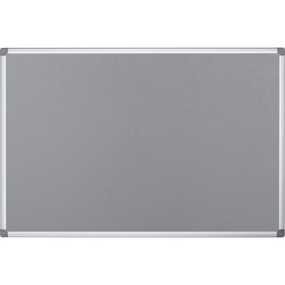 Bi-office Pinnwand 150 x 120 cm (B x H) Maße der Oberfläche: 146 x 116 cm (B x H) Filz Material des Rahmens: Aluminium grau