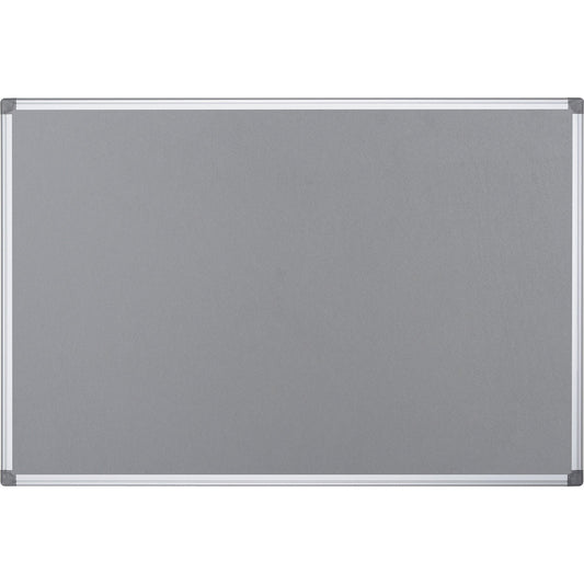 Bi-office Pinnwand 150 x 120 cm (B x H) Maße der Oberfläche: 146 x 116 cm (B x H) Filz Material des Rahmens: Aluminium grau