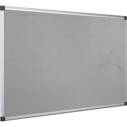 Bi-office Pinnwand 150 x 120 cm (B x H) Maße der Oberfläche: 146 x 116 cm (B x H) Filz Material des Rahmens: Aluminium grau