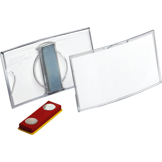 DURABLE Namensschild KONVEX 75 x 40 mm (B x H) Magnet transparent 25 St./Pack.