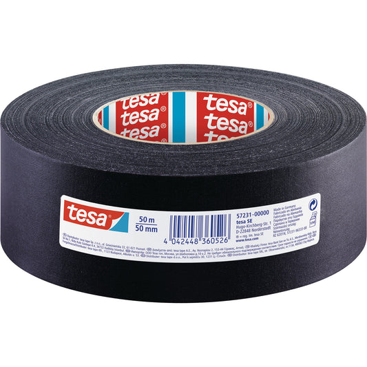 tesa® Gewebeband extra Power® Innenbereich, Außenbereich 50 mm x 50 m (B x L) schwarz