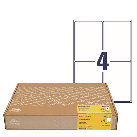 Avery Zweckform Adressetikett 99,1 x 143,5 mm (B x H) Papier weiß 1.200 Etik./Pack.
