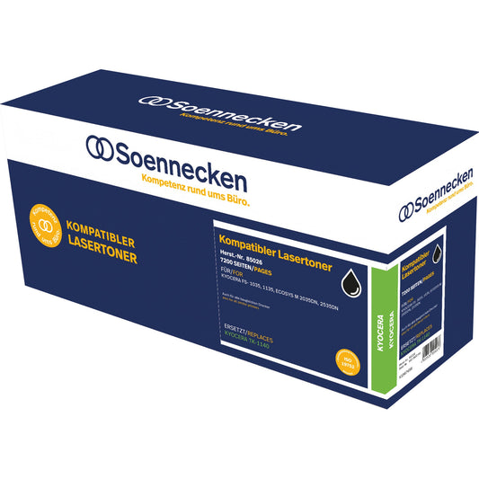 Soennecken Toner kein Originalzubehör Kompatibel mit: KYOCERA TK-1140 85026 ca. 7.200 Seiten schwarz