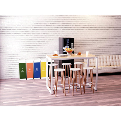 easyDesk® Stehtisch 1.140 x 1.100 x 750 mm (B x H x T) inkl. Bodenausgleichschrauben Melamin buche