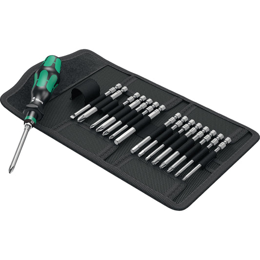 Wera Bit-Werkzeug Kraftform Kompakt 60 Schraubendreher Antriebsgröße: 6,3mm 17 Teile inkl. Handhalter 816 R